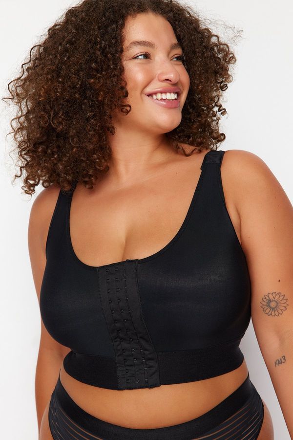 Trendyol Trendyol Curve Black Hook-and-loop Medical Soft Touch Bra