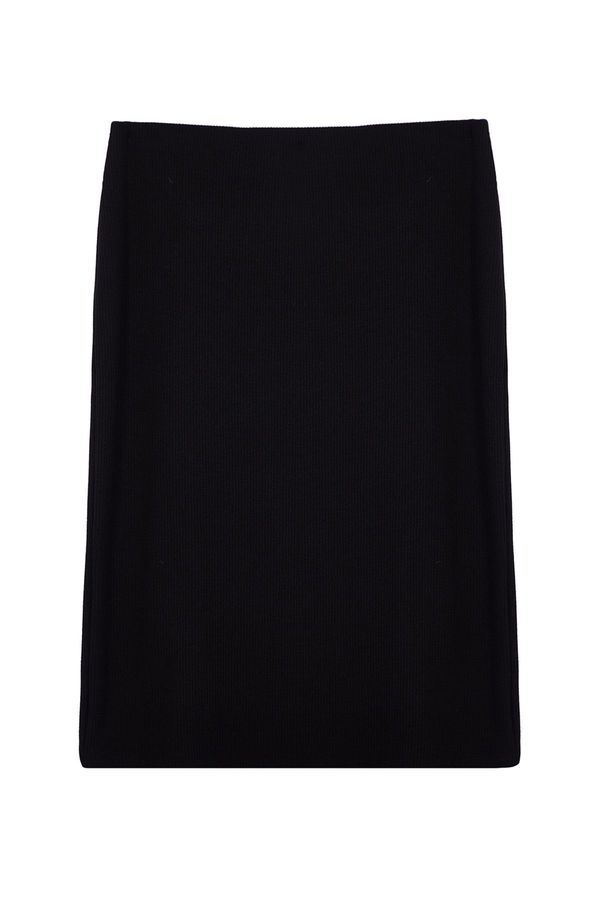 Trendyol Trendyol Curve Black Knitted Plus Size Skirt