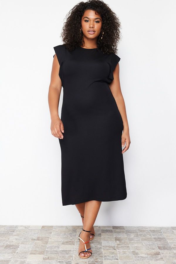 Trendyol Trendyol Curve Black Midi Knitted Dress