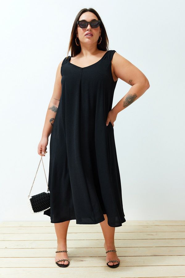 Trendyol Trendyol Curve Black Oversize Woven Dress