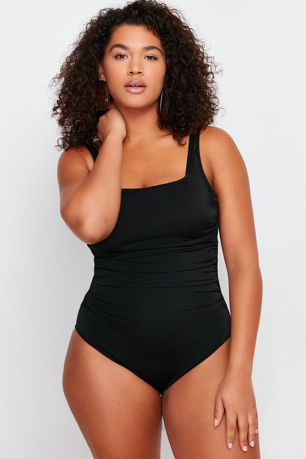 Trendyol Trendyol Curve Black Square Neck Swimsuit