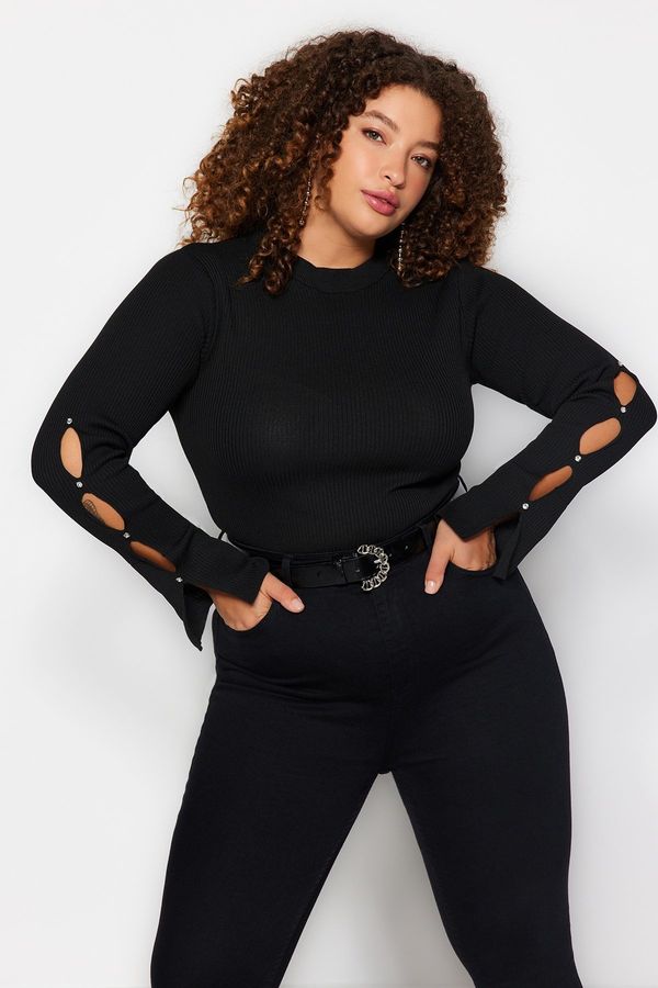 Trendyol Trendyol Curve Black Turtleneck Bodycone Knitwear Blouse