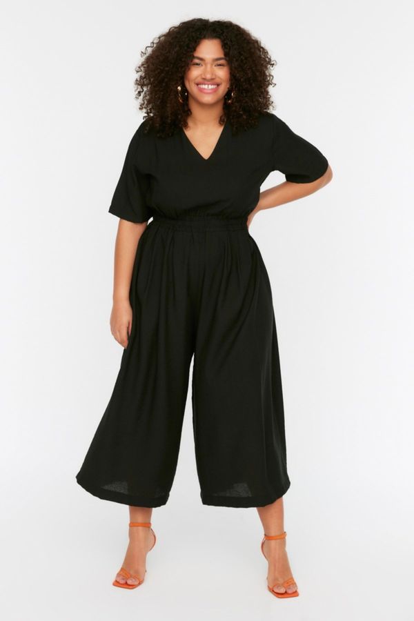 Trendyol Trendyol Curve Black Waist Detailed Jumpsuit