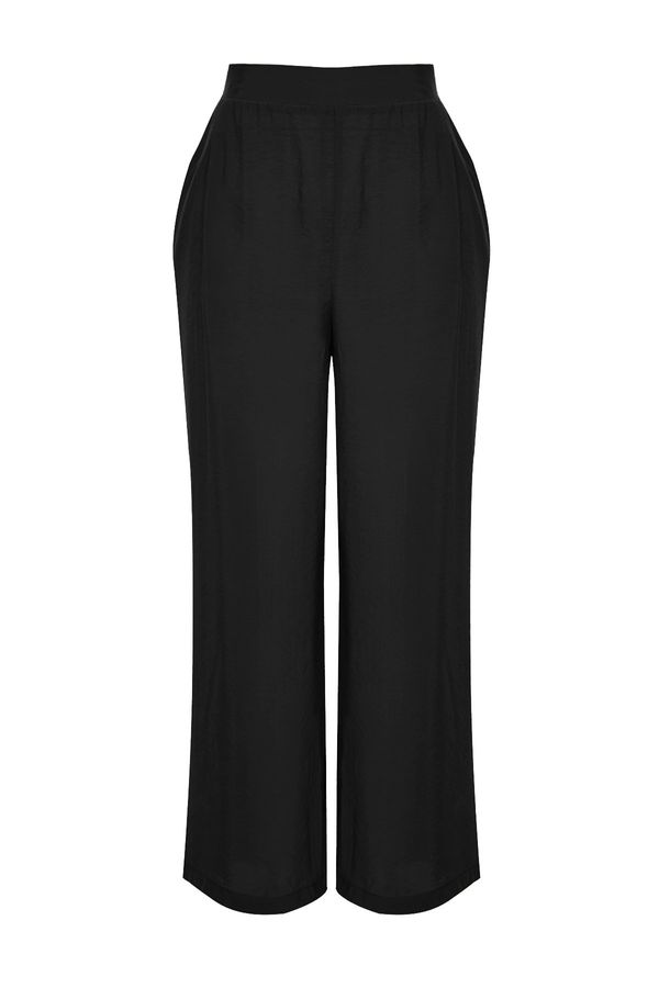 Trendyol Trendyol Curve Black Wideleg Woven Trousers