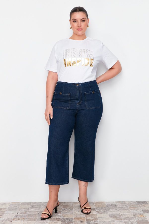 Trendyol Trendyol Curve Blue Culotte Fit Denim Jeans