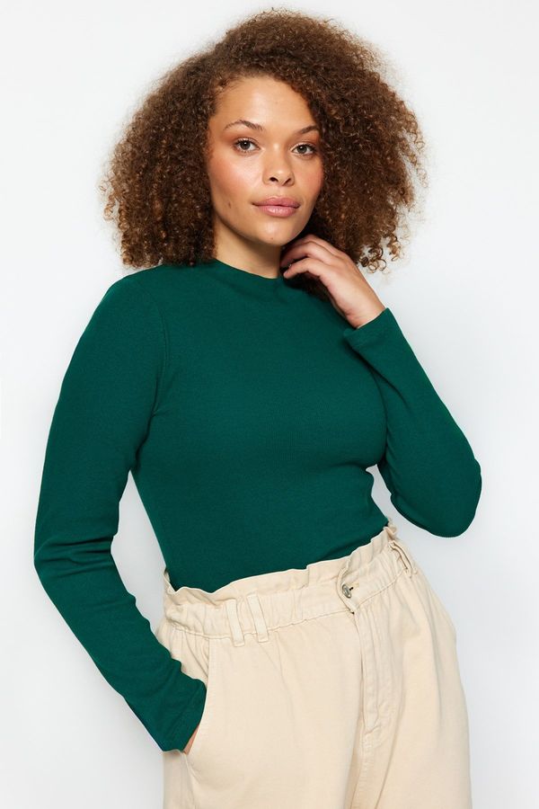 Trendyol Trendyol Curve Dark Green Knitted Bodysuit