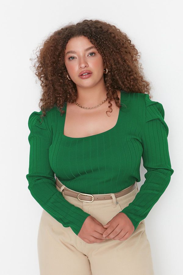 Trendyol Trendyol Curve Green Knitwear Blouse