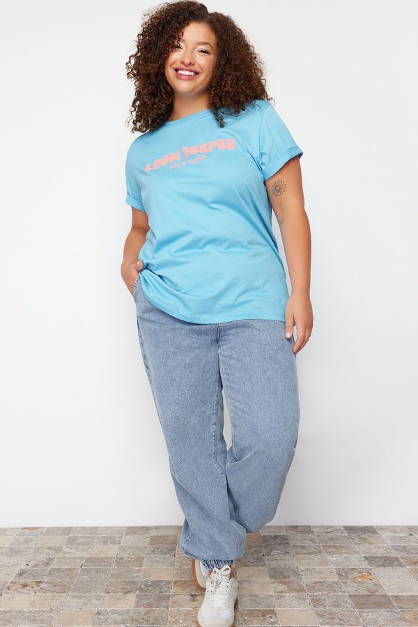 Trendyol Trendyol Curve Light Blue Jogger Fit Jeans