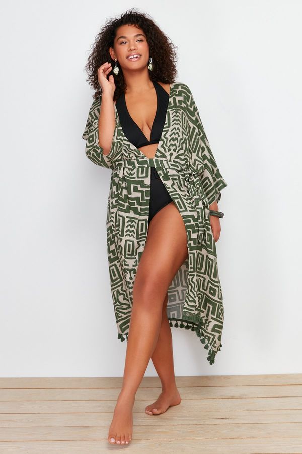 Trendyol Trendyol Curve Multi Color Tasseled Kimono & Kaftan