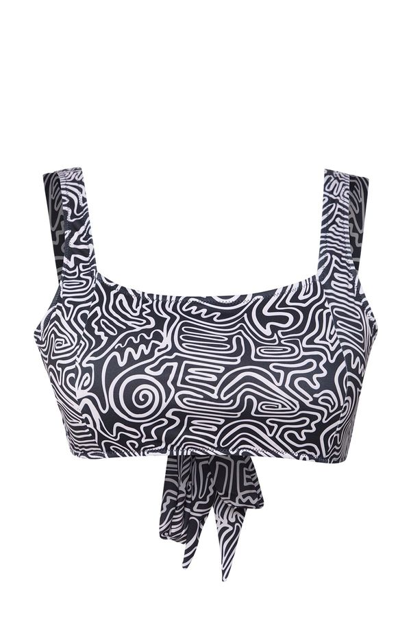 Trendyol Trendyol Curve Multicolored Animal Patterned Back Detail Bralette Plus Size Bikini Above