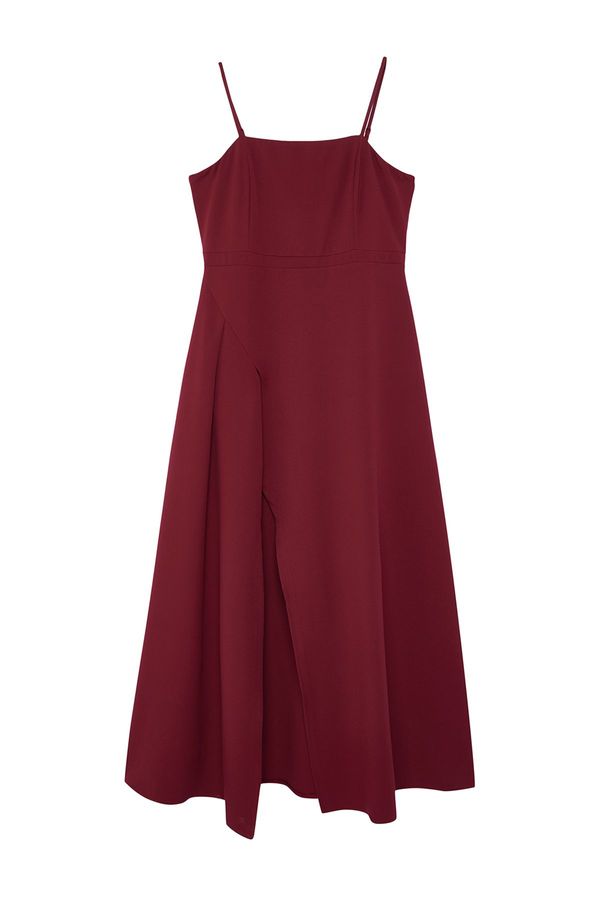 Trendyol Trendyol Curve Plum Finike Woven Plus Size Dress