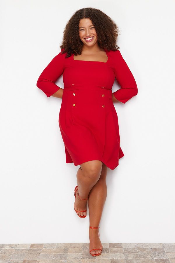 Trendyol Trendyol Curve Red Woven Dress