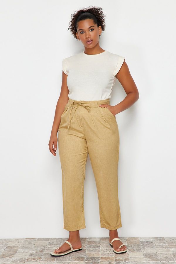 Trendyol Trendyol Curve Stone Carrot Woven Fabric Trousers