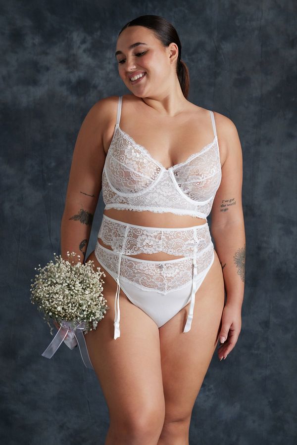 Trendyol Trendyol Curve White Underwire Bridal Underwear Set