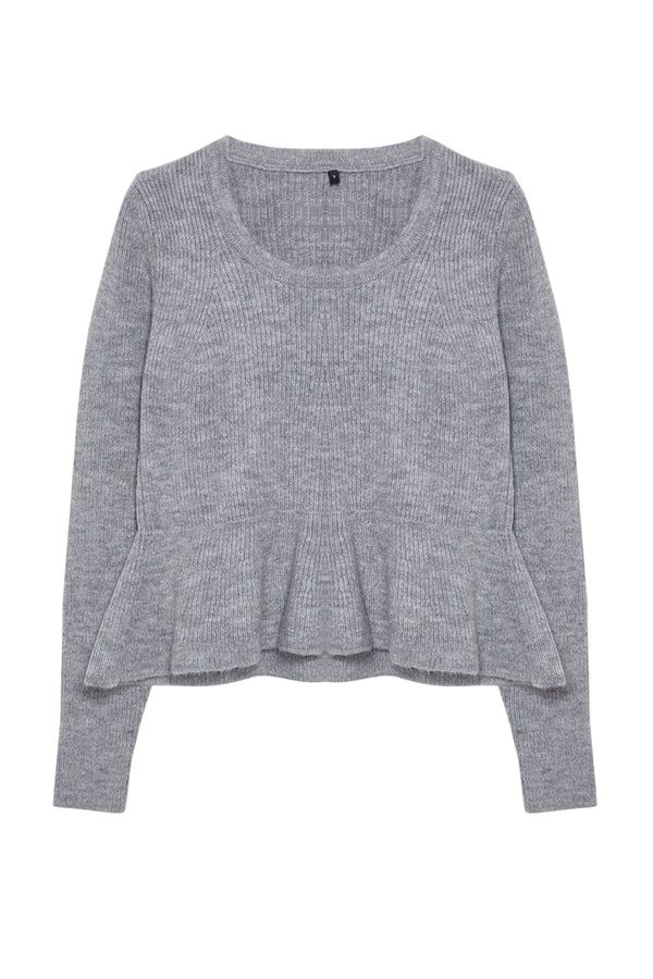 Trendyol Trendyol Dark Gray Premium Yarn Knitwear Sweater