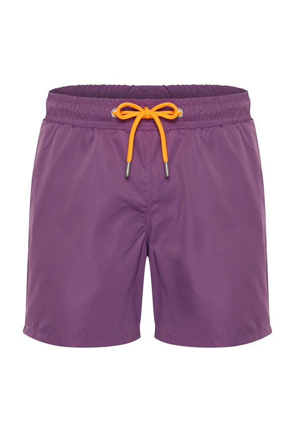 Trendyol Trendyol Dark Purple Basic Standard Size Swim Shorts