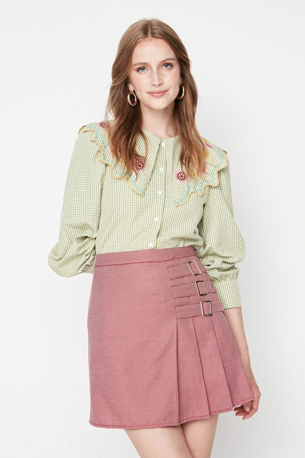 Trendyol Trendyol Dried Rose Epaulette Detailed Mini Woven Skirt