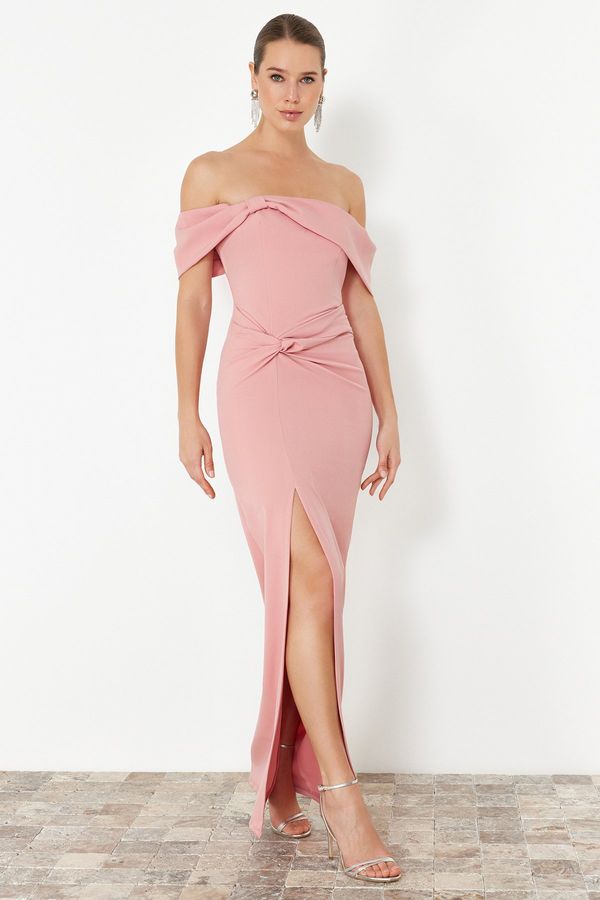 Trendyol Trendyol Dusty Rose Woven Long Evening Dress