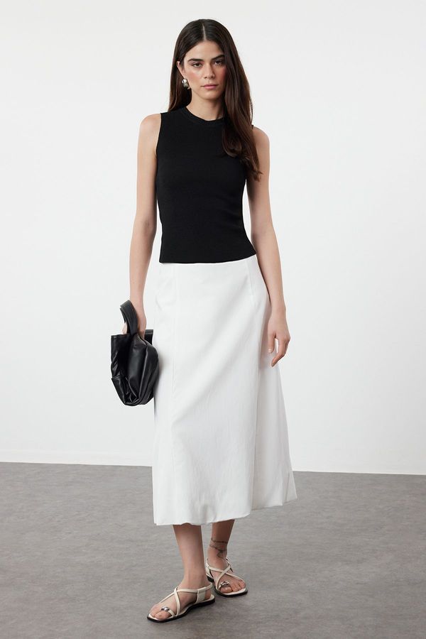 Trendyol Trendyol Ecru Basic Woven Skirt