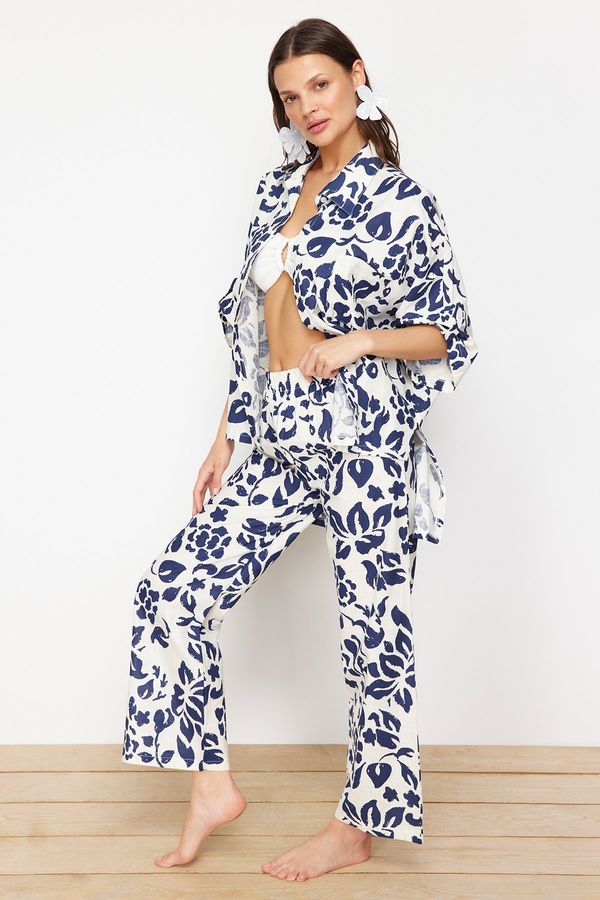 Trendyol Trendyol Floral Print Woven Kimono Pants Set