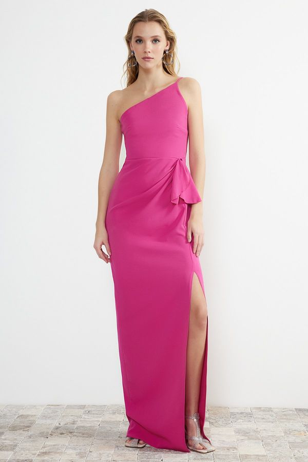 Trendyol Trendyol Fuchsia Plain Regular Woven Evening Dress & Prom Dress
