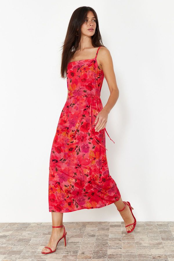 Trendyol Trendyol Fuchsia Polka Dot A-line Midi Woven Dress