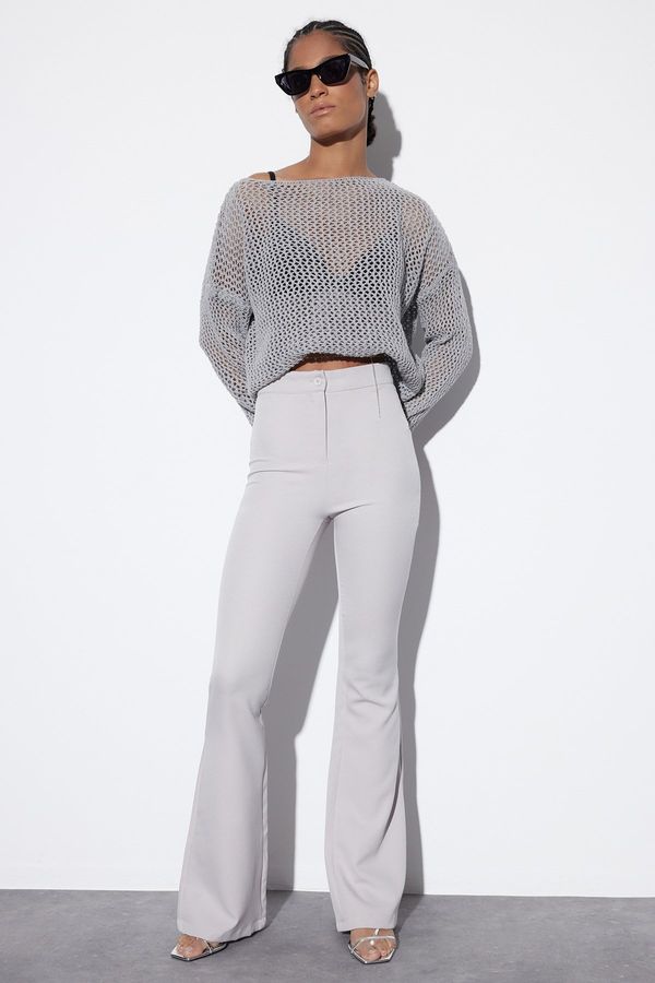 Trendyol Trendyol Gray Flare Woven Trousers