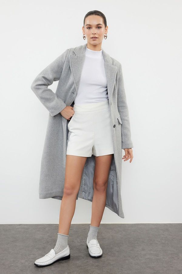 Trendyol Trendyol Gray Woolen Soft Textured Waist Coat