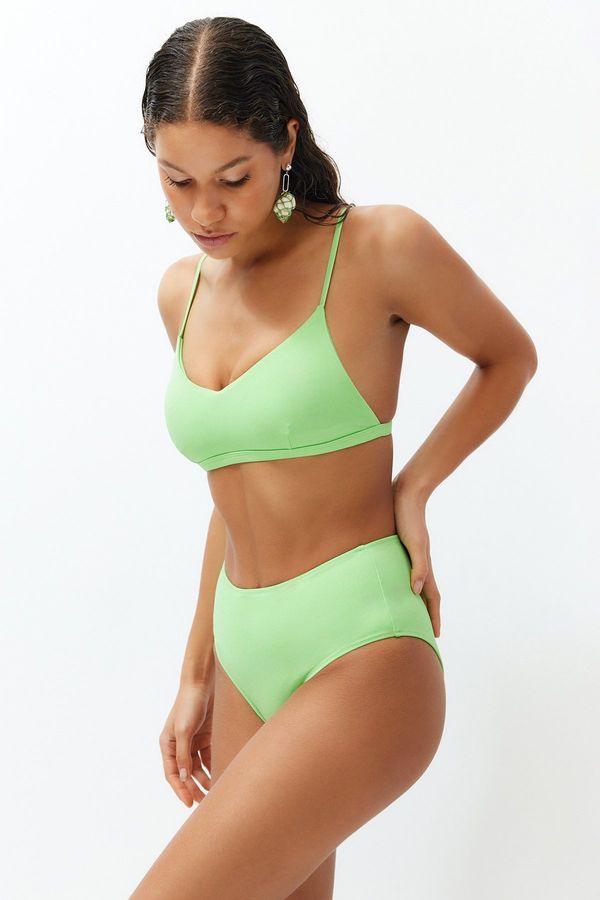 Trendyol Trendyol Green High Waist Hipster Bikini Bottom