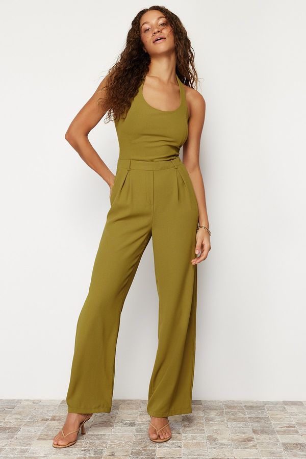 Trendyol Trendyol Green Maxi Crepe Woven Jumpsuit