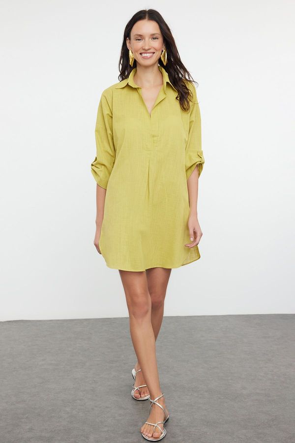 Trendyol Trendyol Green Mini Woven Beach Dress