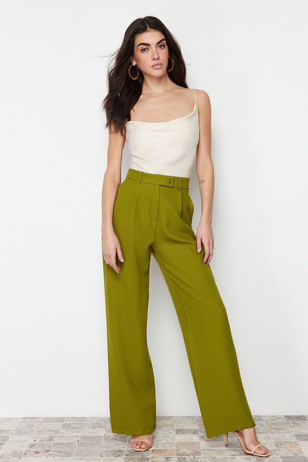 Trendyol Trendyol Green Wide Leg/Wide Leg Woven Trousers