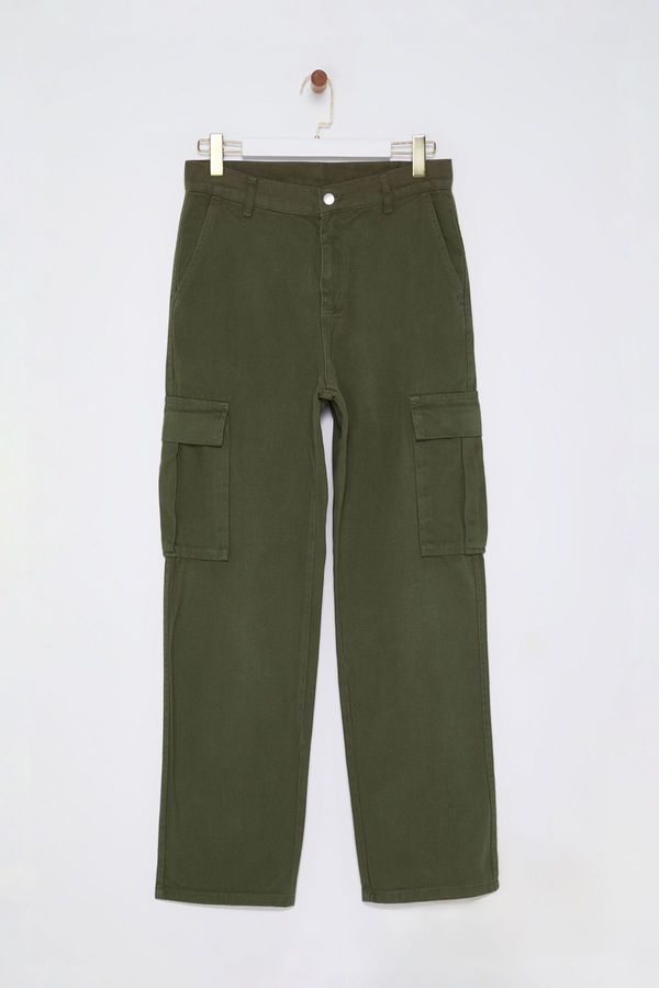 Trendyol Trendyol Khaki Men's Cargo Pocket Baggy Pants