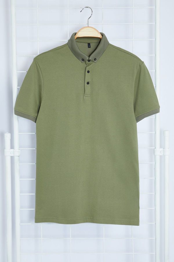 Trendyol Trendyol Khaki Regular/Normal Cut Polo Neck T-shirt
