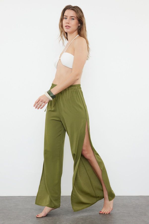 Trendyol Trendyol Khaki Woven Slit Trousers