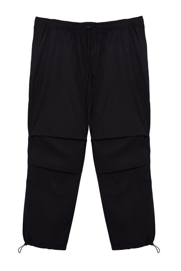 Trendyol Trendyol Large Size Black Cargo Parachute Fabric Trousers