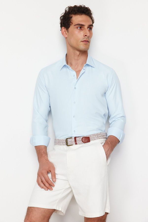 Trendyol Trendyol Light Blue slim fit smart shirt Shirt