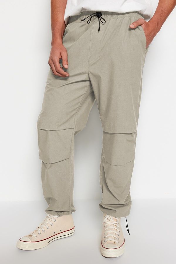 Trendyol Trendyol Light Khaki Jogger Fit Baggy Parachute Trousers