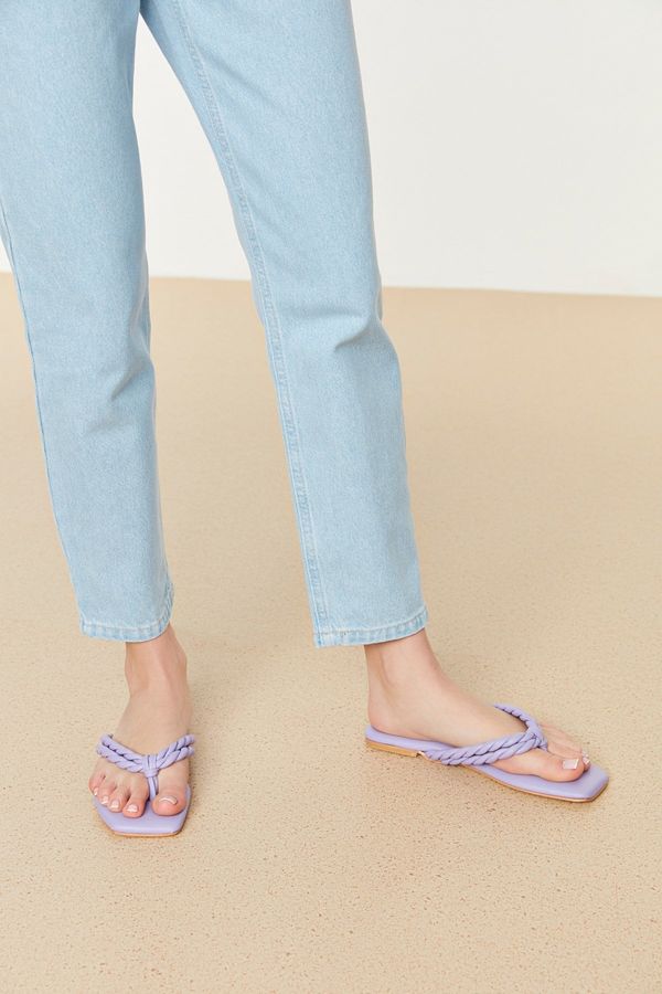 Trendyol Trendyol Lilac Flat Toe Women's Flip-Flops Slippers