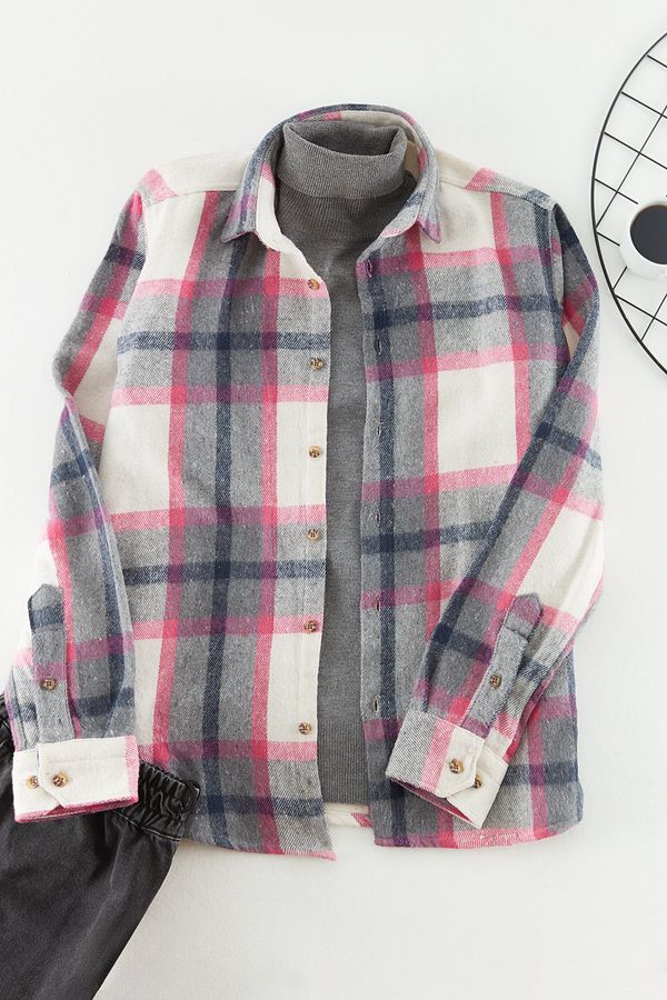 Trendyol Trendyol Lilac Regular Fit Lumberjack Plaid Shirt