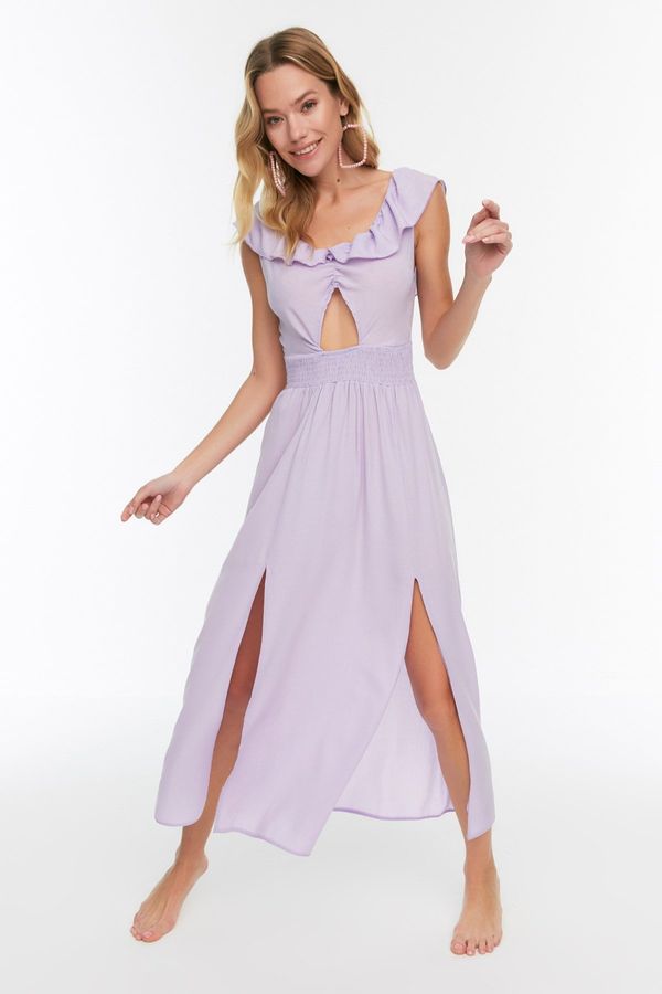Trendyol Trendyol Lilac Slit Detailed Beach Dress