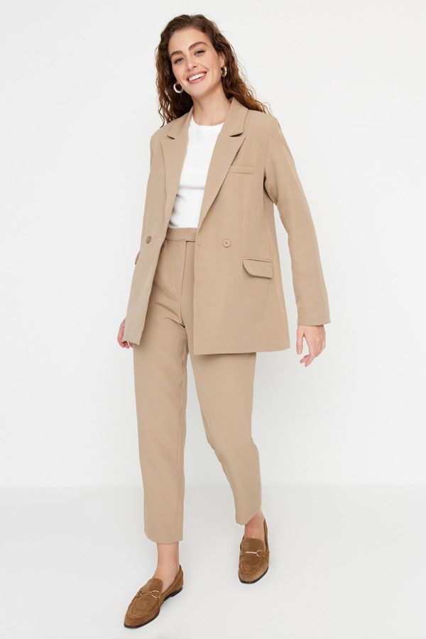 Trendyol Trendyol Mink Blazer Jacket-Pants Woven Bottom-Top Suit