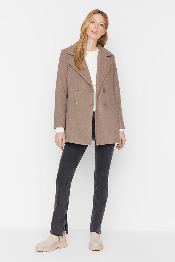 Trendyol Trendyol Mink Buttoned Lined Cachet Coat