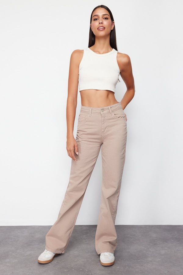 Trendyol Trendyol Mink High Waist Wide Leg Jeans