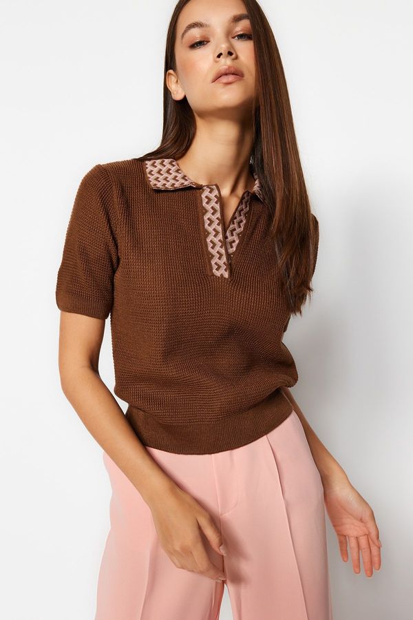 Trendyol Trendyol Mink Polo Neck Knitwear Blouse