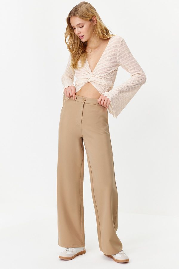 Trendyol Trendyol Mink Wide Leg Wide Leg Woven Trousers