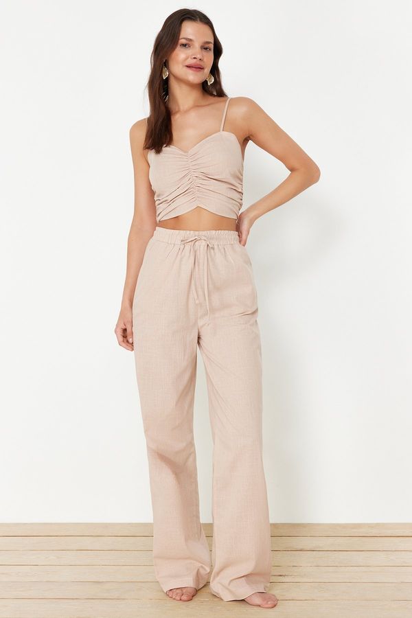 Trendyol Trendyol Mink Woven Blouse Trousers Set