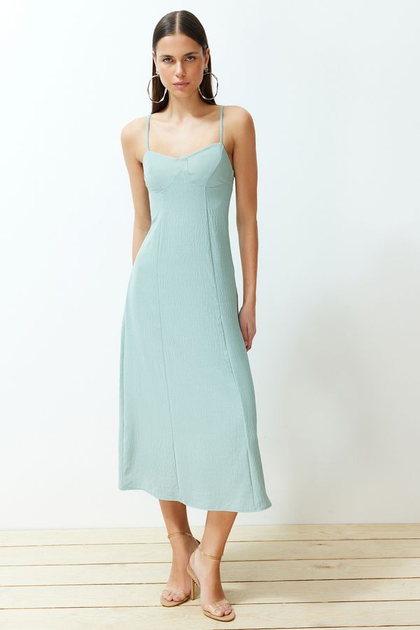 Trendyol Trendyol Mint A-line Midi Strappy Woven Dress