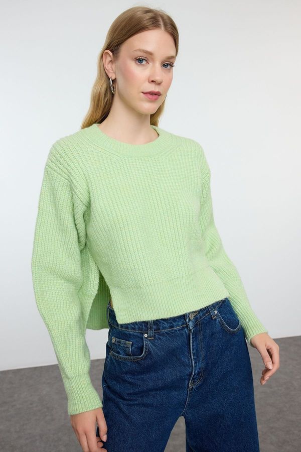 Trendyol Trendyol Mint Basic Balloon Sleeve Knitwear Sweater