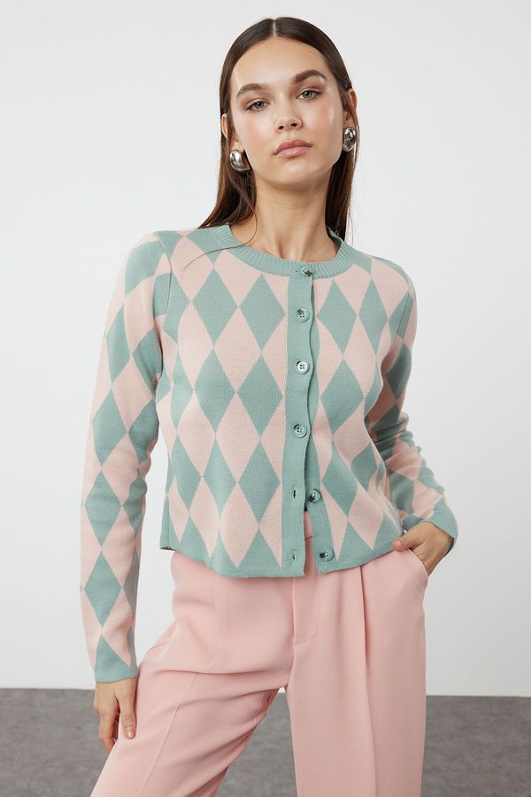 Trendyol Trendyol Mint Crop Knitwear Cardigan